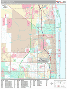 West Palm Beach Digital Map Premium Style